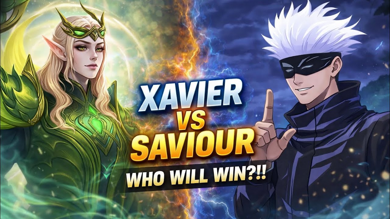 XAVIER ⚡ VS SAVIOUR 🕊️, WHO WILL WIN??! Intense 5v5 rank push, Friends vs Squad  #mobalegends5v5 