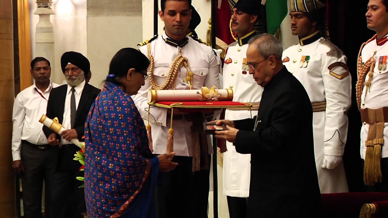 President Mukherjee presents Padma Awards at a Civil Investiture Ceremony