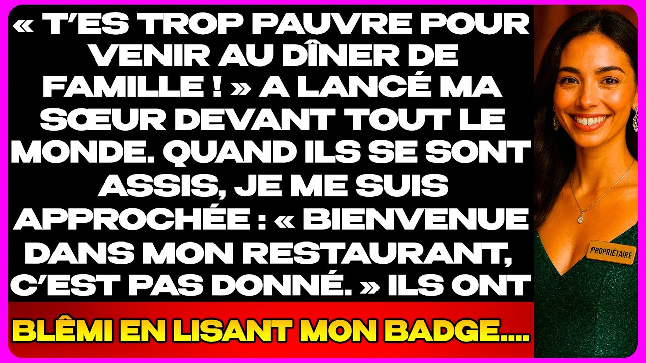 Ma Sœur M’A Exclue Du Dîner De Famille Pour Être « Trop Pauvre »… Puis Elle Est Tombée Sur Mon Nom