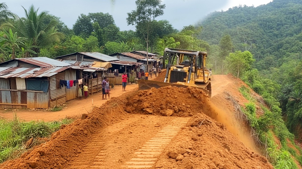 Amazing Jungle Road Building! Road Construction in the Wild.