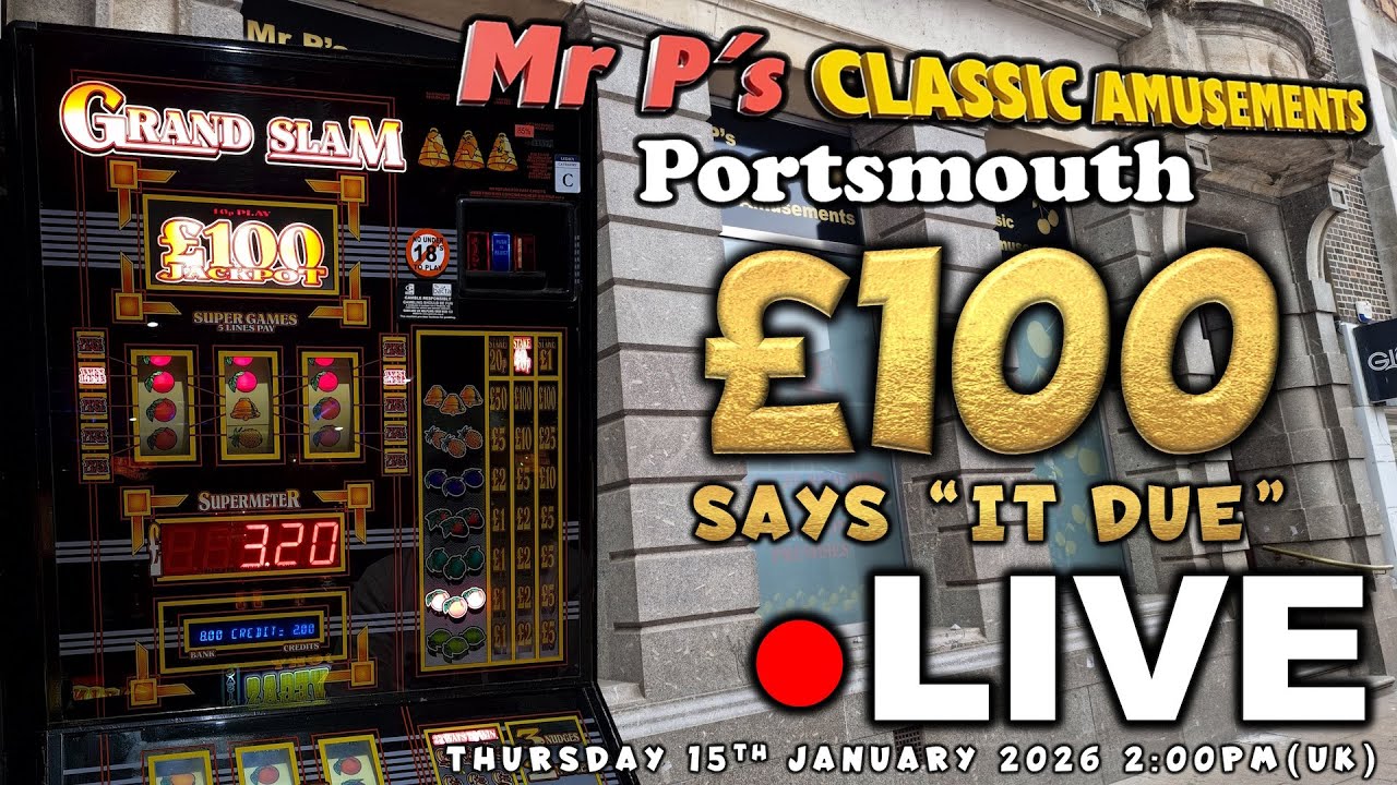 ● LIVE | Mr P's Classic Amusements Portsmouth - Classic Fruit Machines Arcade Flutter Session