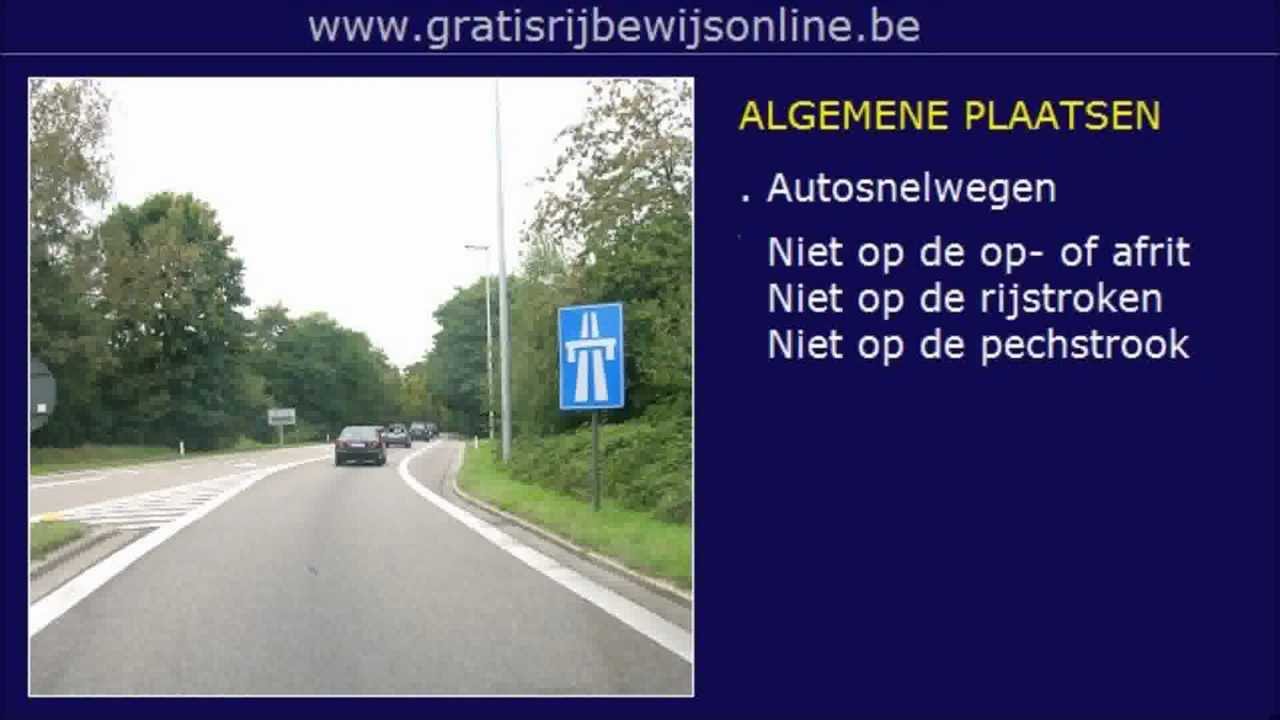 GRATIS RIJBEWIJS ONLINE (25) Rijbewijs B - PARKEREN EN STILSTAAN 1