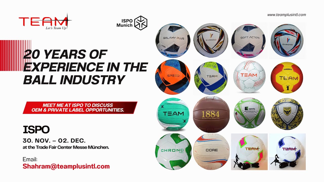 ISPO Munich 2025 : Book Your B2B Session Now |  Hybrid | Machine-Stitched | Hand-Sewn Soccer Balls
