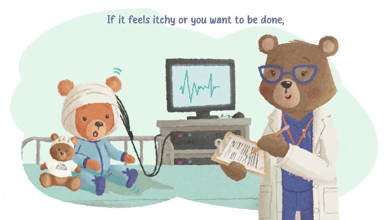 Getting an EEG: A Beary Brave Adventure with Waves the Brave 🐻⚡️ | Kid-Friendly EMU Video