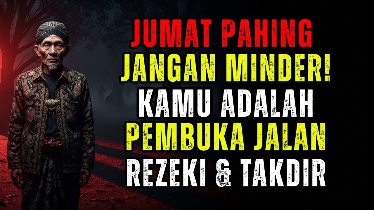 ORANG JUMAT PAHING! Jangan Remehkan Dirimu Kamu dipilih Jadi Pembuka Jalan Takdir !