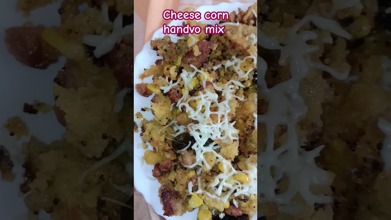 cheese corn handvo mix #handvo #cheesecornhandvo #yummy #short #shorts #foodie #cheese #corn #makkai