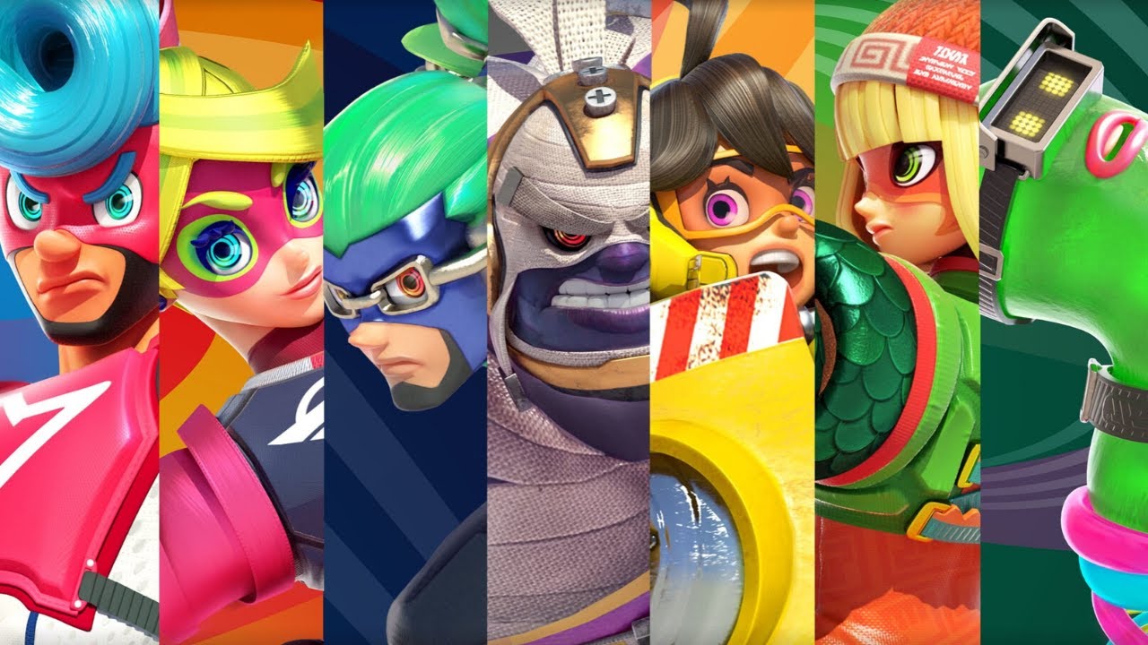 [ARMS] All Characters Showcase (Signature Weapons, Victory Poses, Stages)!!