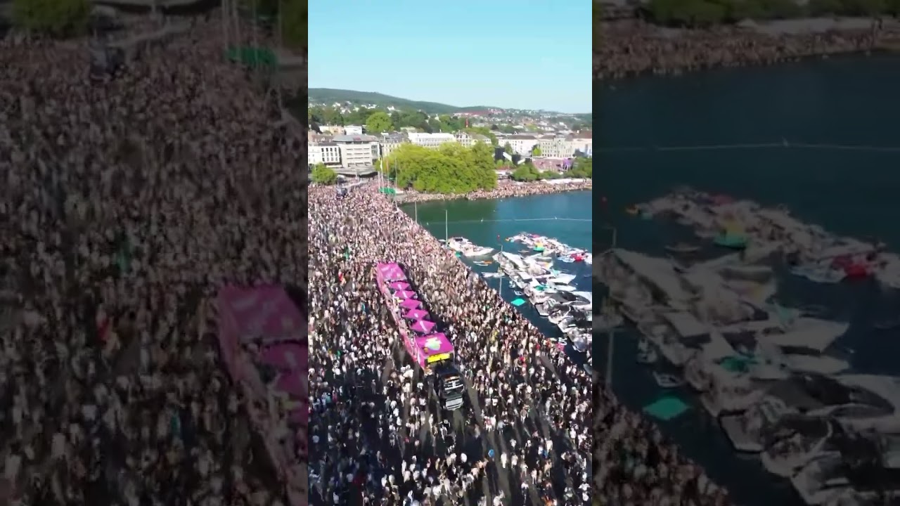 Street Parade Z&uuml;rich 2025 - 100,000 people dancing #zurich #streetparade #edm