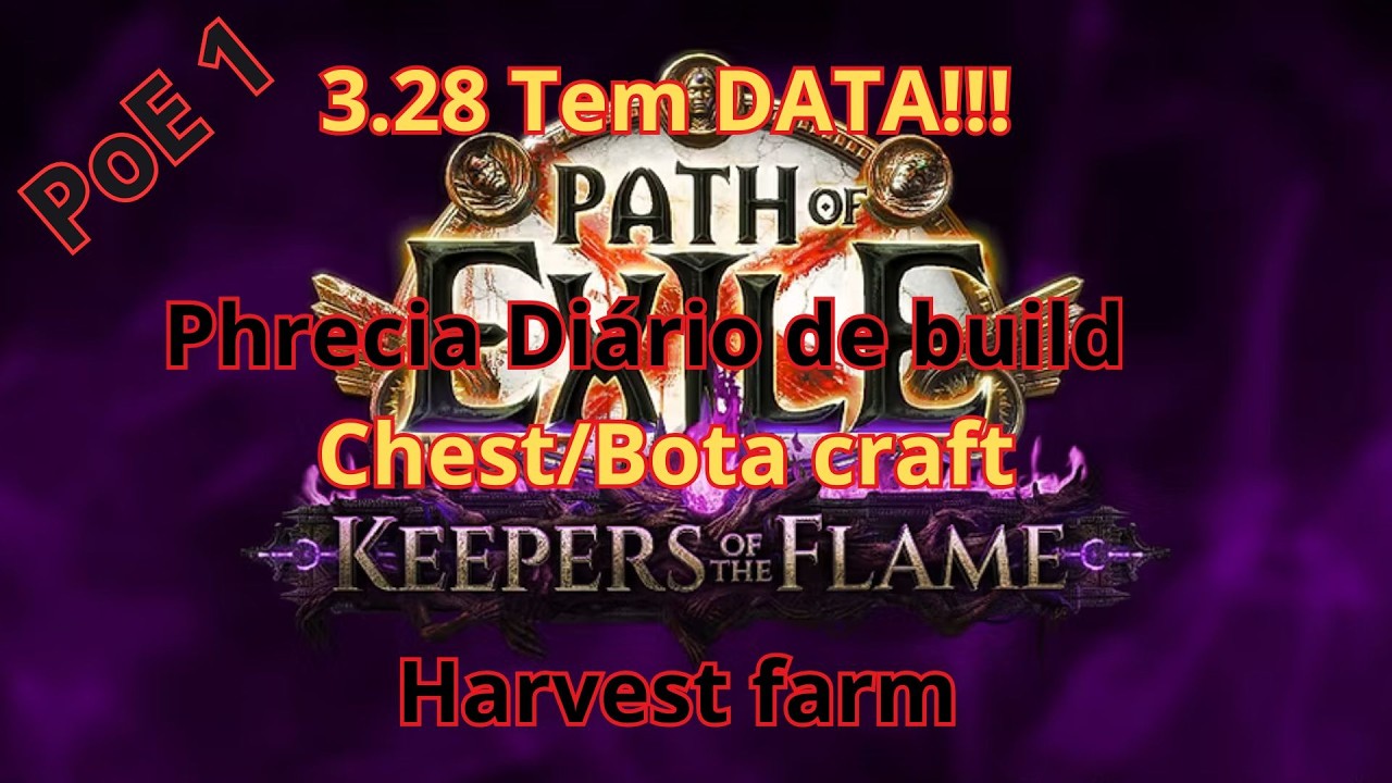 PoE1 3.28 CHEGANDO!!! Phrecia diário de build, muitos crafts para fazer