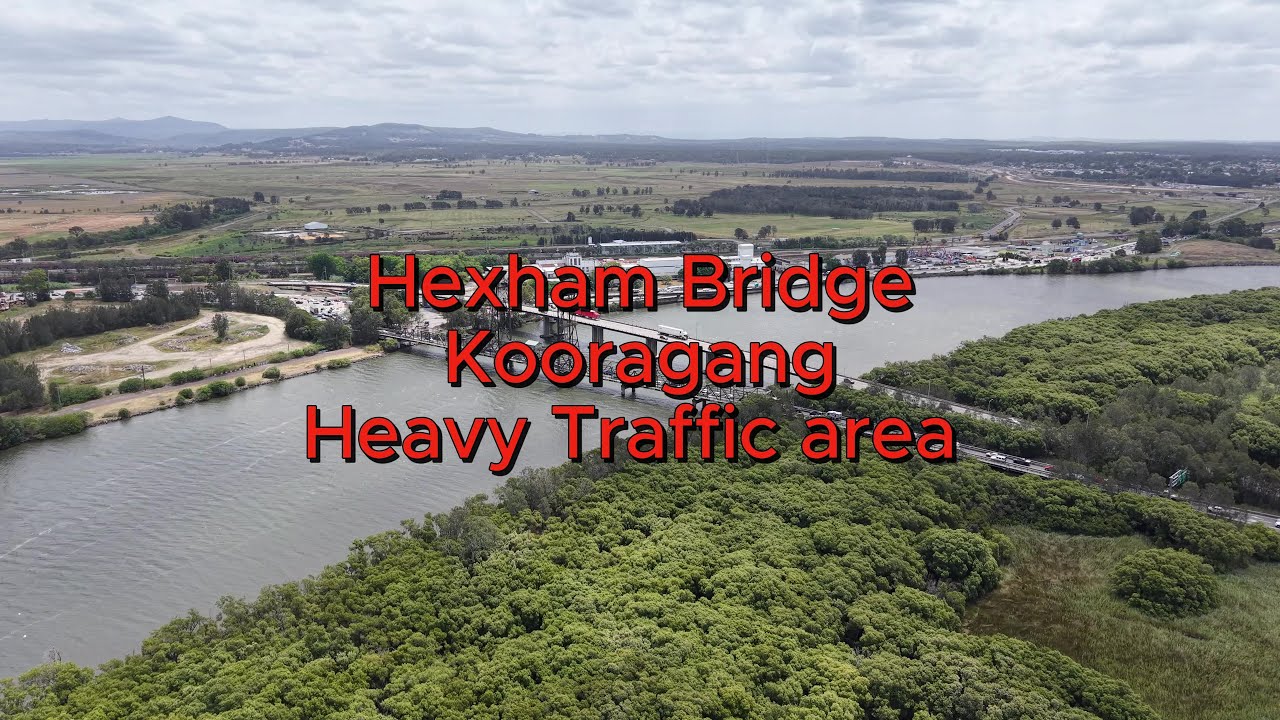 Hexham Bridge, Kooragang, heavy traffic area,