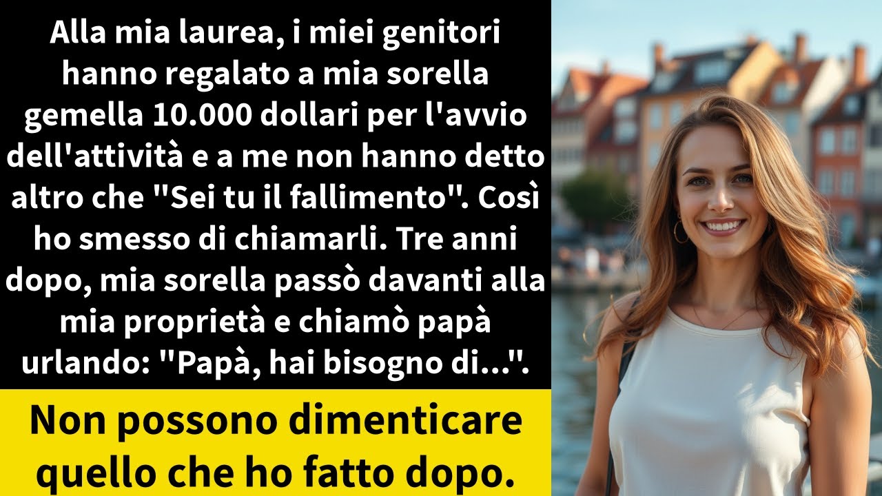 Alla mia laurea, i miei genitori hanno regalato a mia sorella gemella 10.000 dollari per l'avvio
