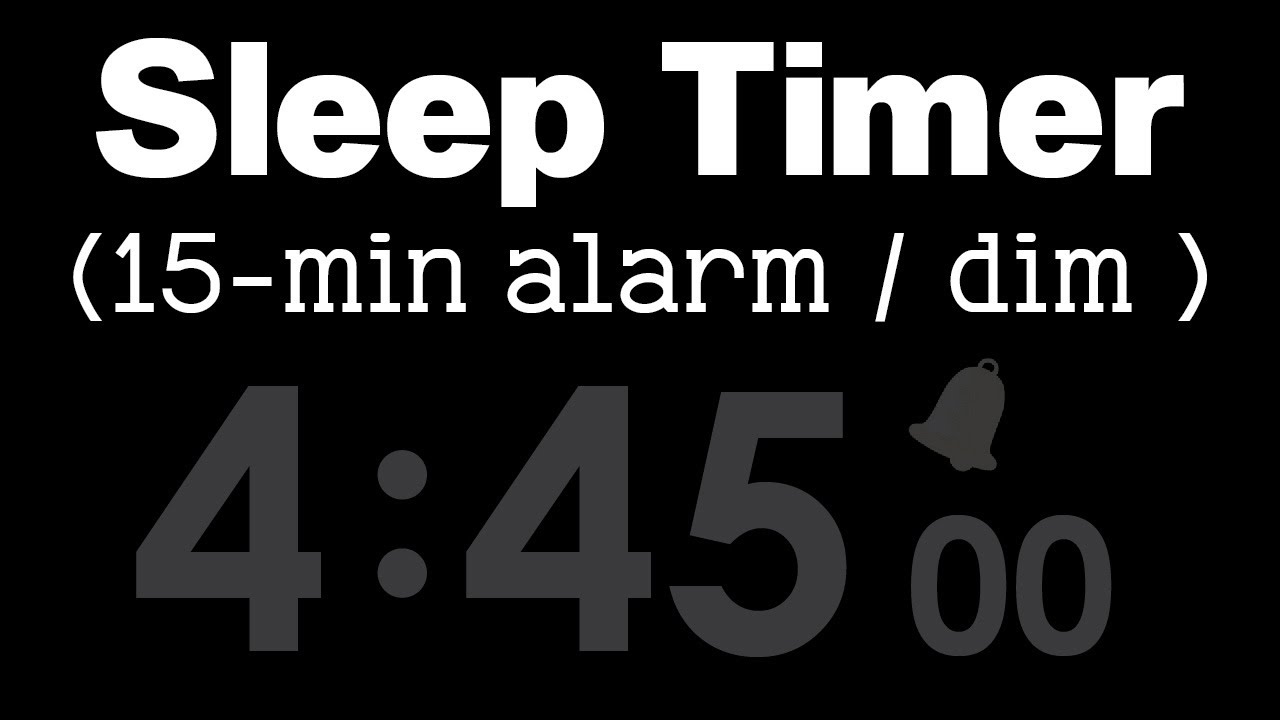 4 Hour 45 Minute Sleep Timer with Loud & 15-min Alarm 