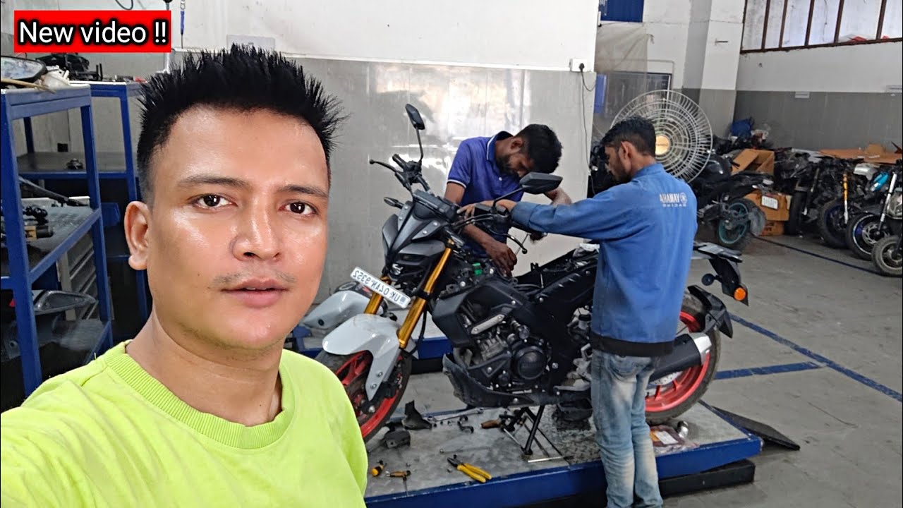 Yamaha MT 15 V2🏍️ Third service!  Done👍##mt15 @Mohit007vlogs 