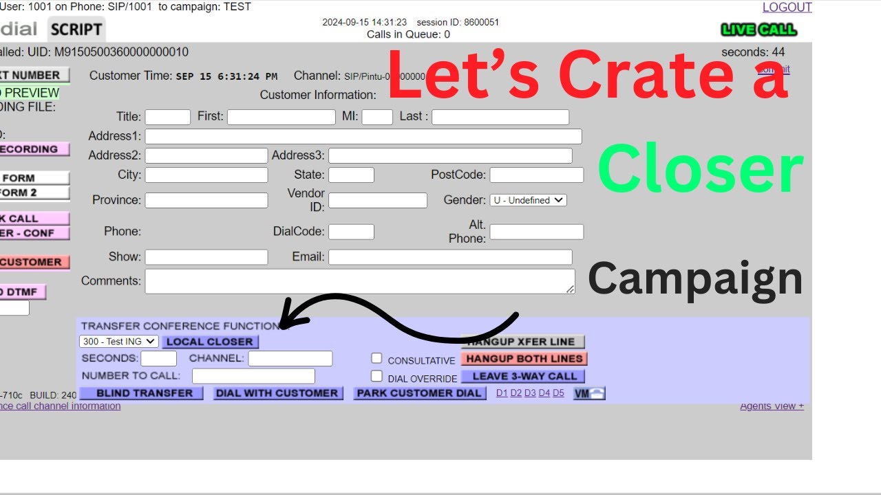 How to Create a Closer Campaign and Transfer Calls in Vicidial