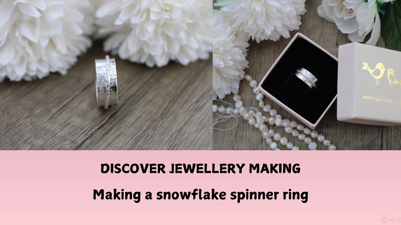 Creating my new snowflake spinner ring.