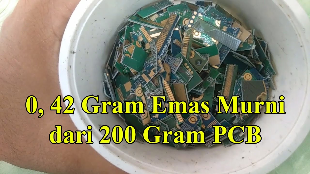 Full Proses Pemurnian Emas Perak dari 200 Gram Limbah PCB HP