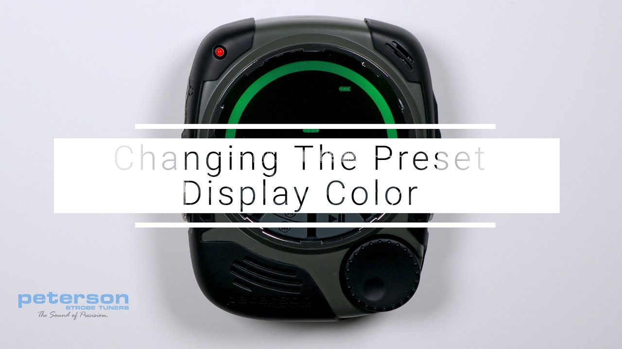 StroboPLUS HDC Tuner Video Instructional Manual - 7 Changing the Preset Display Color