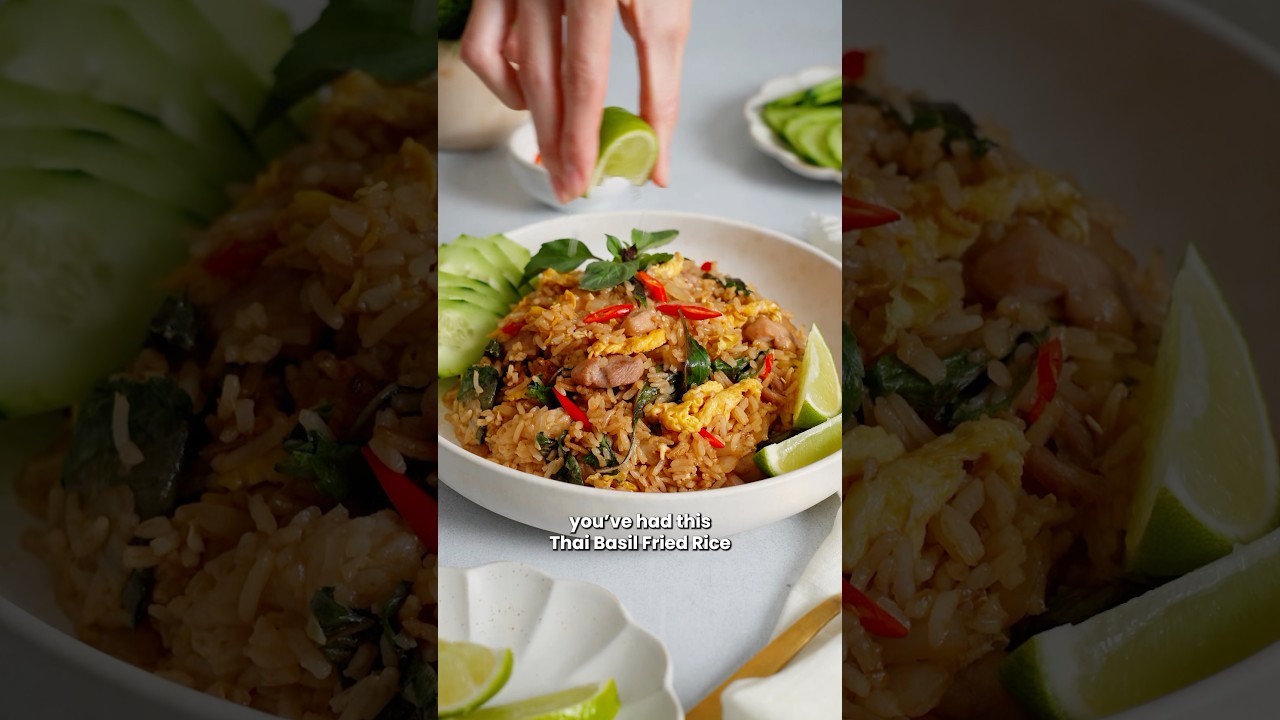 This Thai Basil Fried Rice is SO good 😍 #easyrecipe