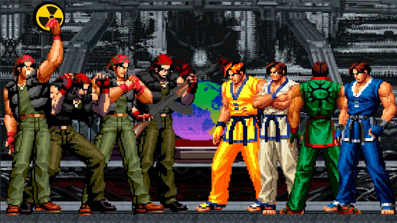 The King of Fighters (MUGEN) | Ralf Jones Team vs Kim Kaphwan Team