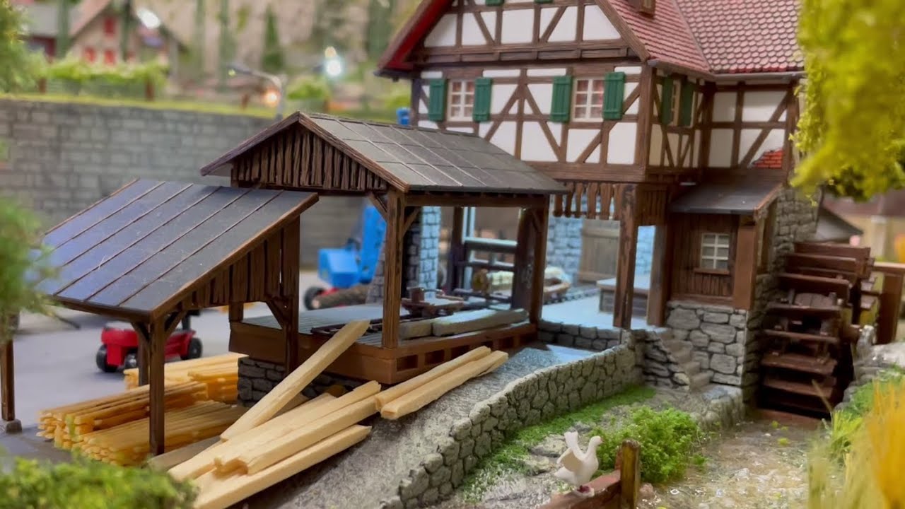Sägewerk und Fischerhütte