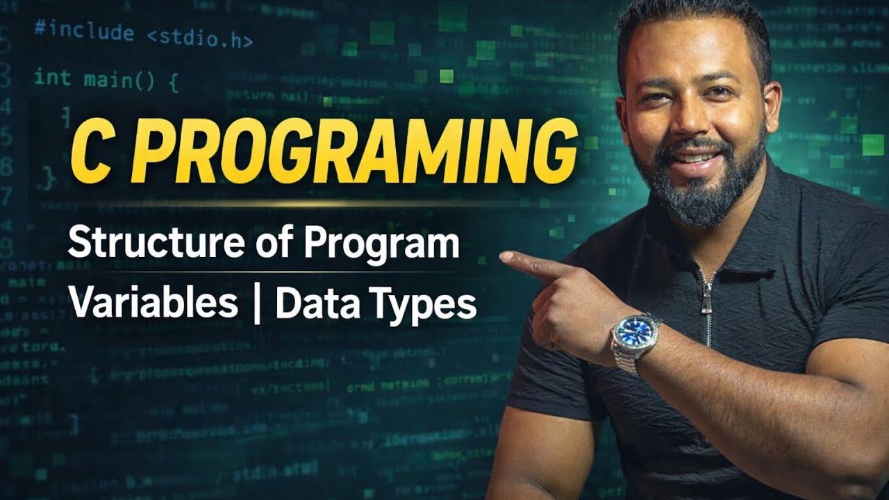  C Programming | Unit-2 | Structure of C Program, Variables & Data Types Explained