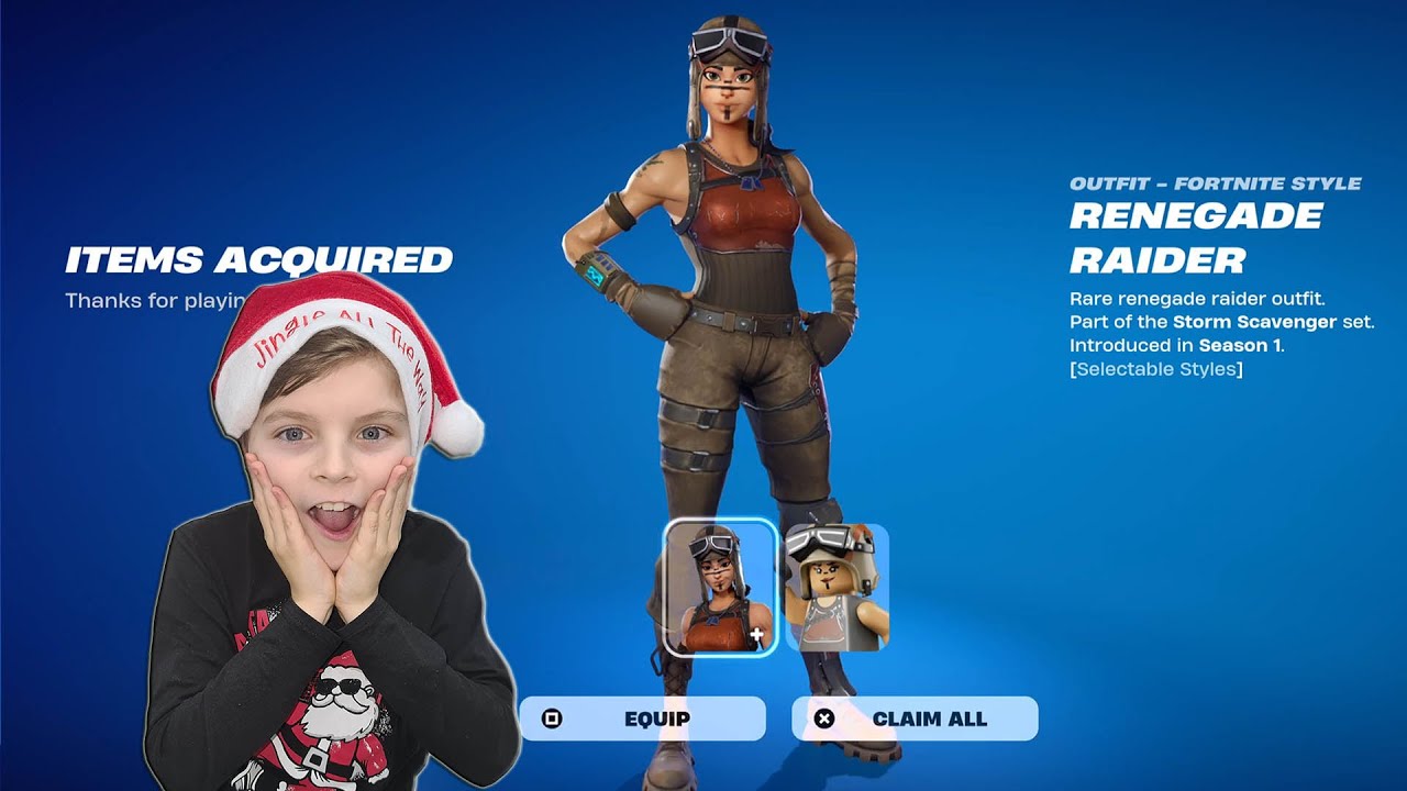 Даю моему 11-летнему ребёнку редкий оригинальный скин Fortnite: &laquo;Ренегат-рейдер&raquo; и &laquo;Воздушный шту...