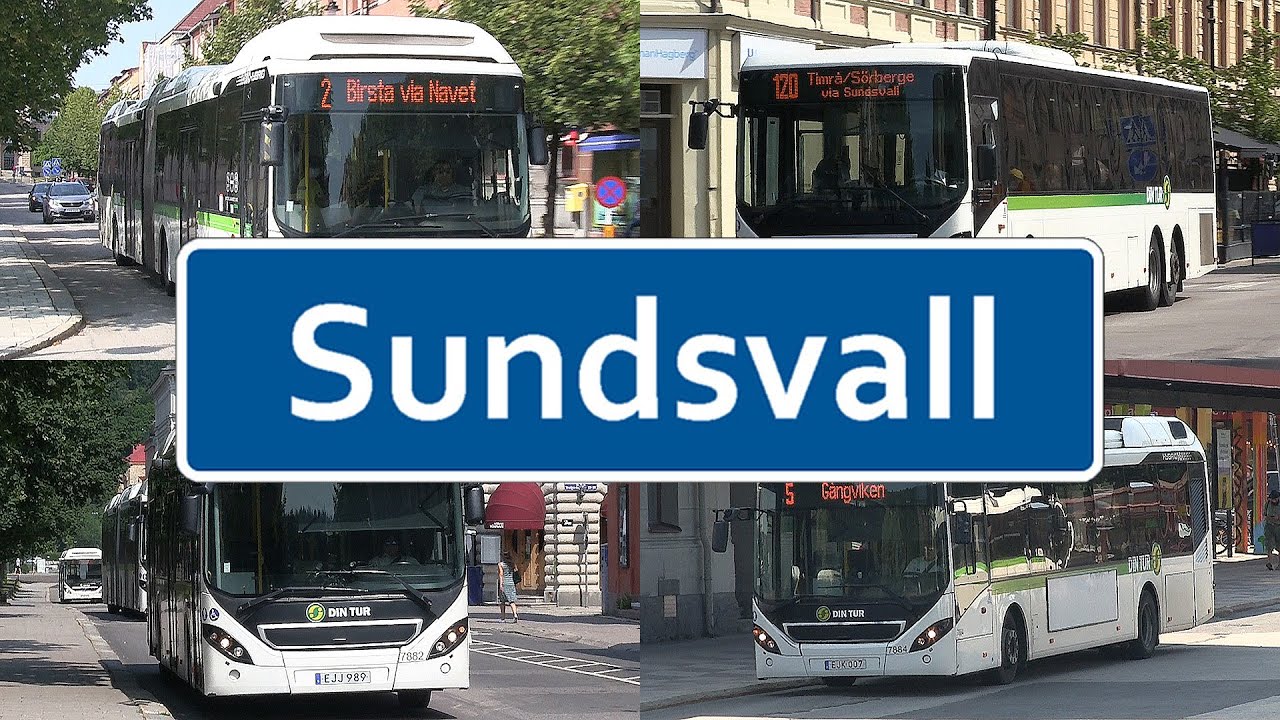 Lokaltrafikbussar i Sundsvall 2021. Din Tur Buss.