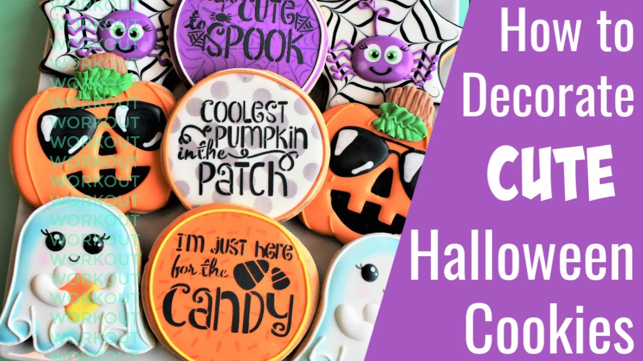 Cute Halloween Cookie Tutorial - SIX designs!