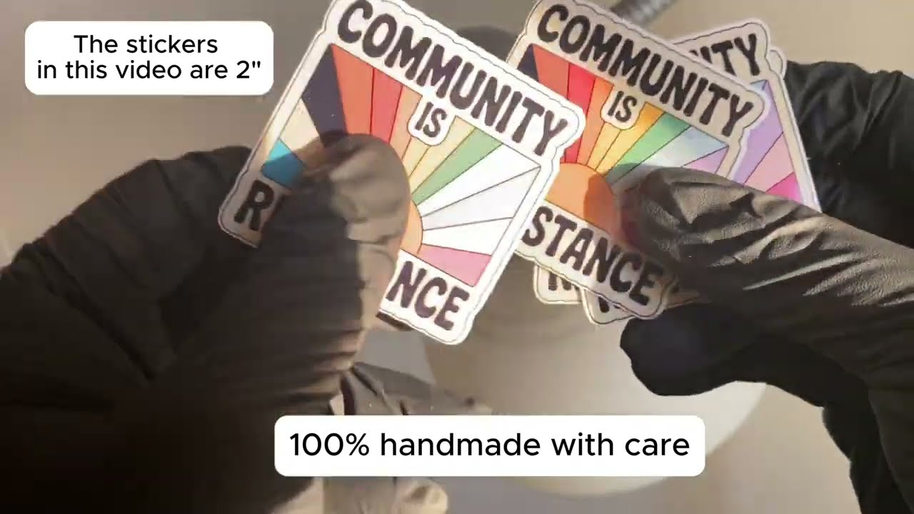 4PCS Community Is Resistance Stickers &ndash; LGBTQ+ Trans Rights Vinyl Decals for Laptop, Water Bottle