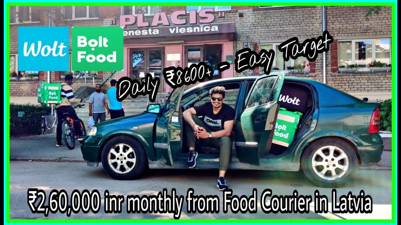 Part Time Jobs in Latvia and Income (English Vlog)🥳|| Bolt |Wolt | Food Courier 