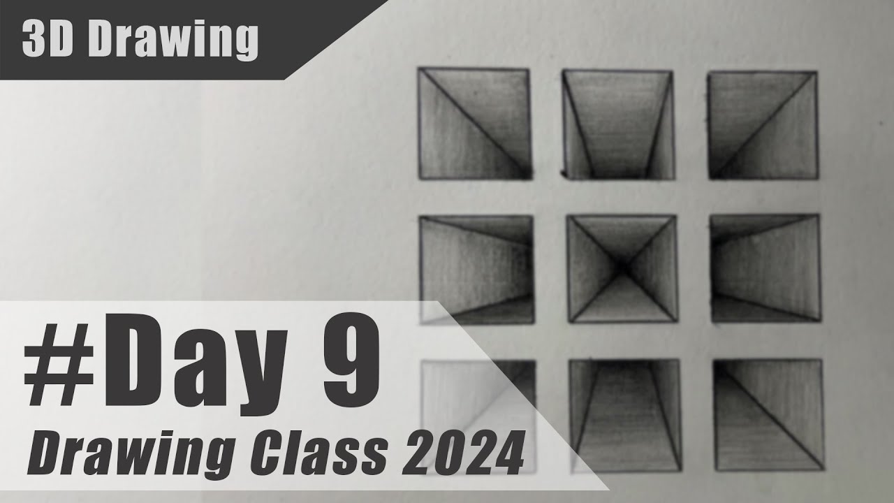 Drawing for Beginners - 2024 | Day 9 | 3D Drawing for Beginners  