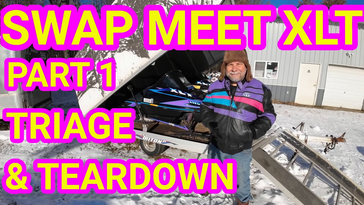 Swap Meet XLT Part 1: Polaris XLT 600 Triple Vintage Snowmobile Tear Down and Triage.