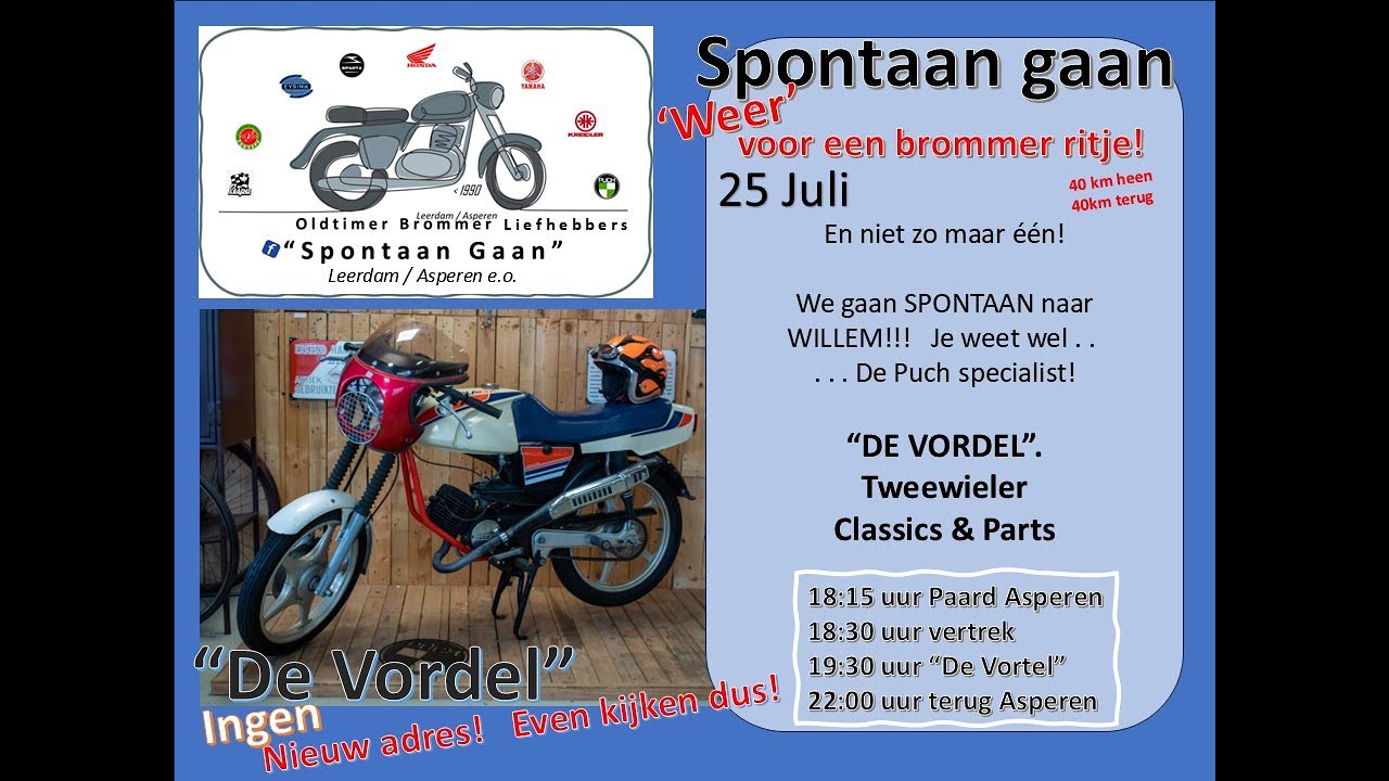 Oldtimer brommers naar 