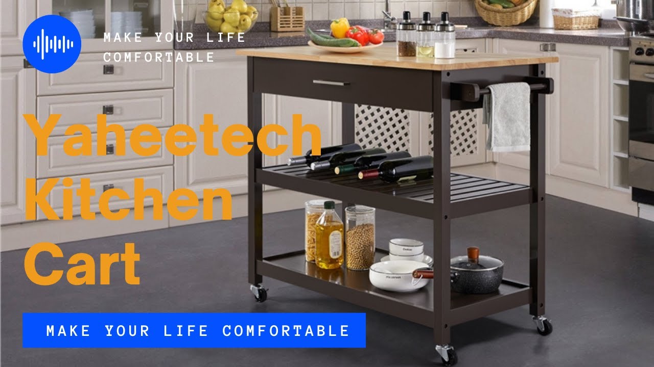 Yaheetech 40 Inches W Kitchen Cart w/ Drawer #kitchencart