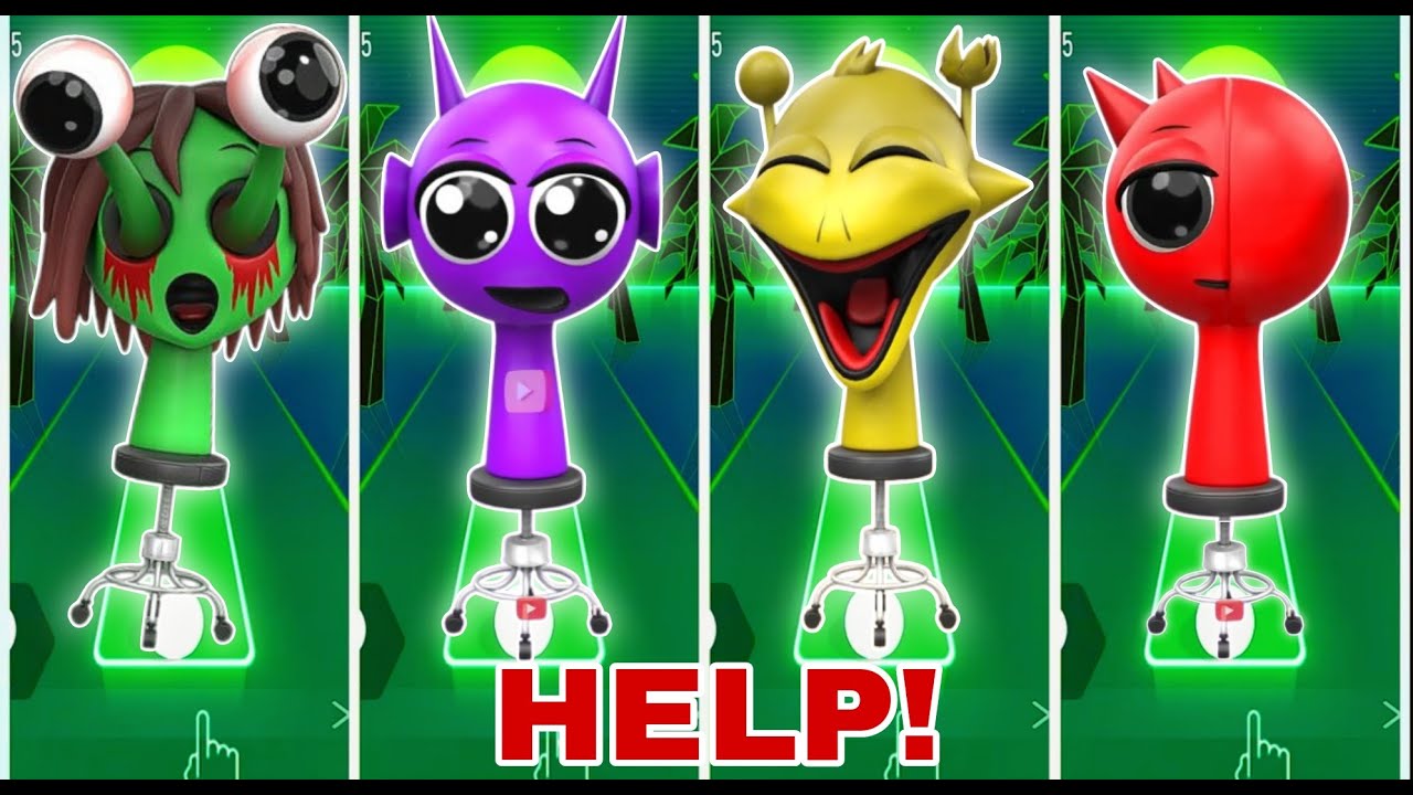 SPRUNKI HELP! - TILES HOP EDM RUSH