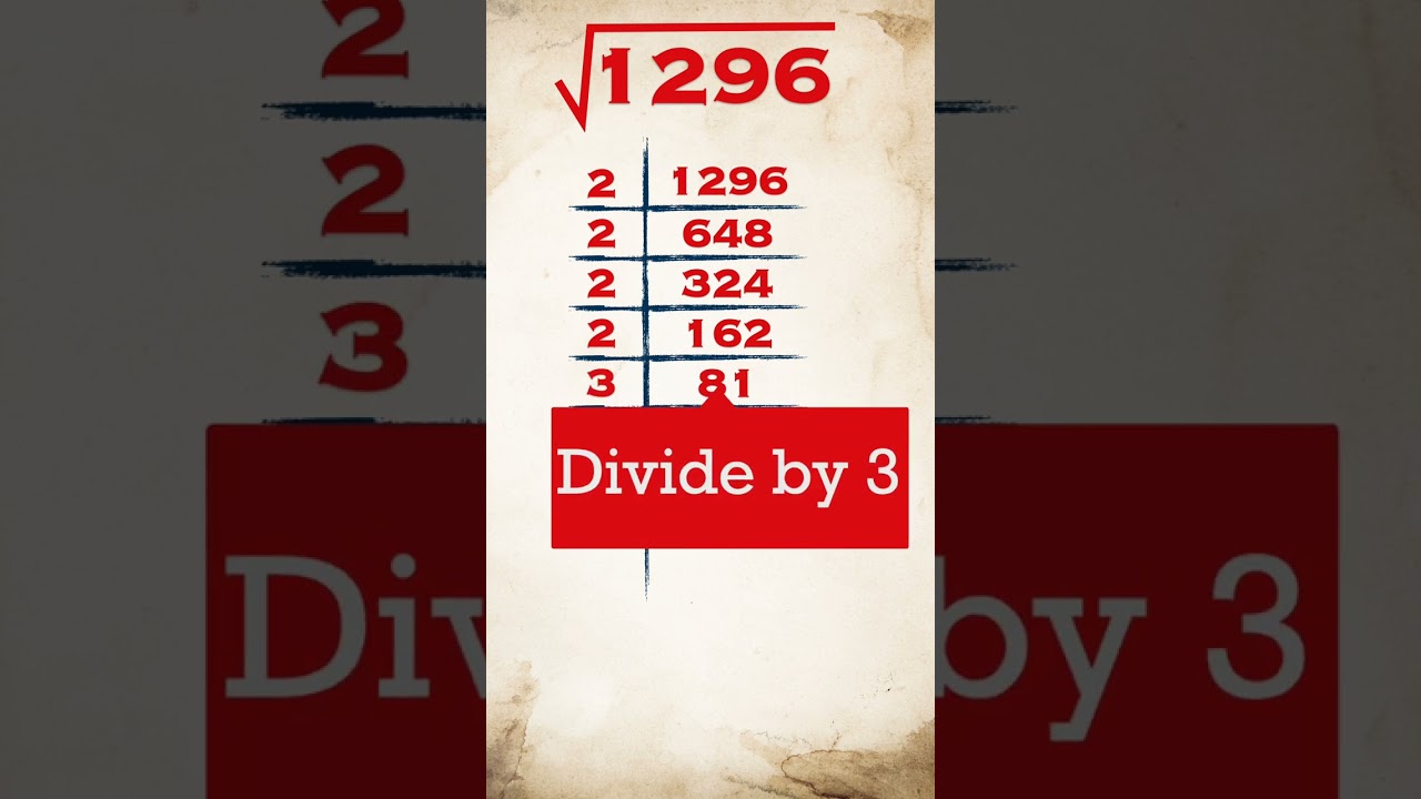 Square Root of 1296 | 1296 ka vargmul | #shorts #viral #funny #trending #squareroot
