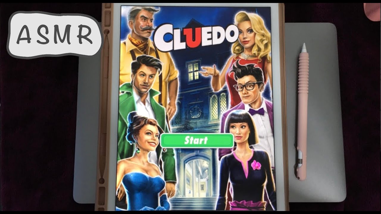 🤍 ASMR - Let's play Cluedo together on the iPad - Whispering - Wet Clicky Mouth Sounds