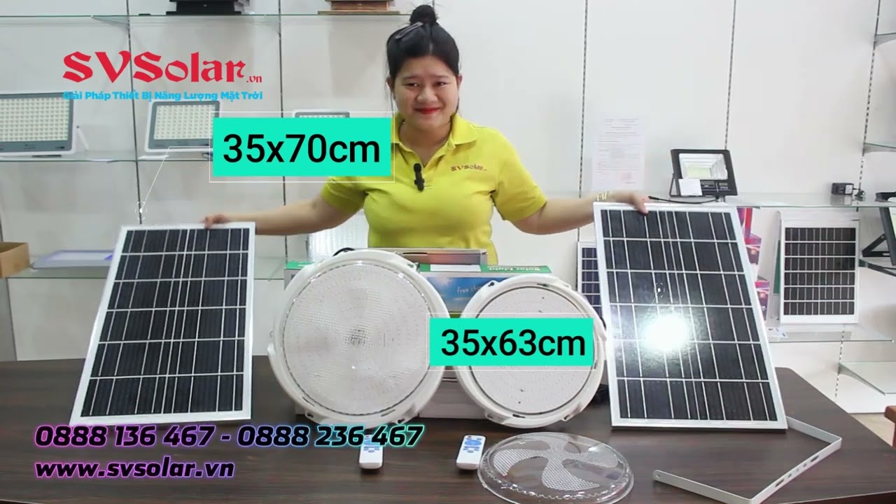Đèn ốp trần năng lượng mặt trời #svsolar  300w , 400w