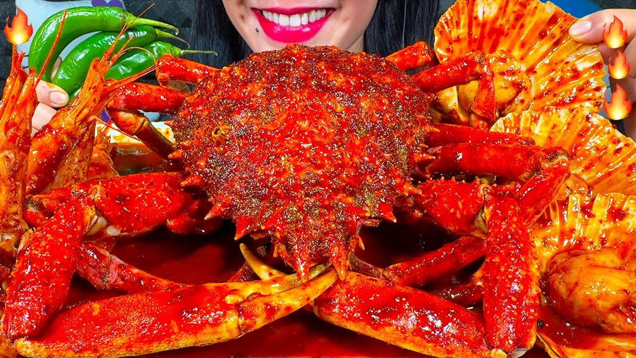 ASMR SPICY SEAFOOD BOIL FAIL? *makanan laut pedas* 먹방 MUKBANG MASSIVE Eating Sounds