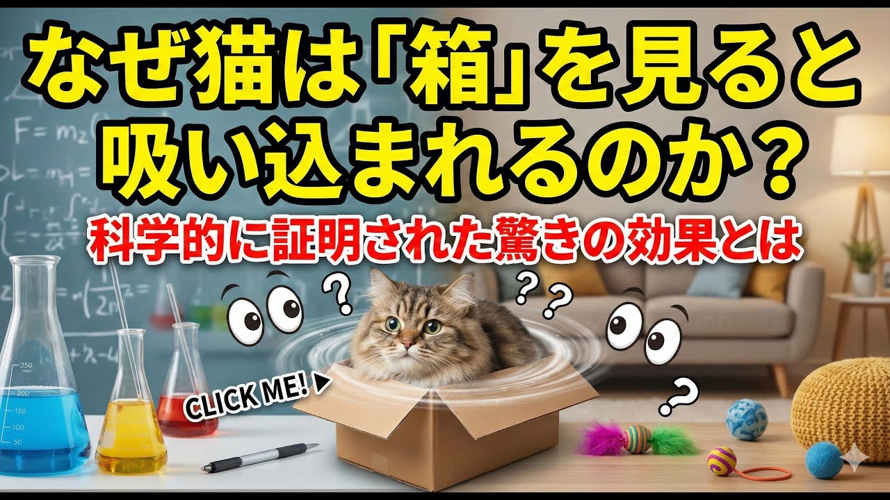 なぜ猫は「箱」を見ると吸い込まれるのか？科学的に証明された驚きの効果とは