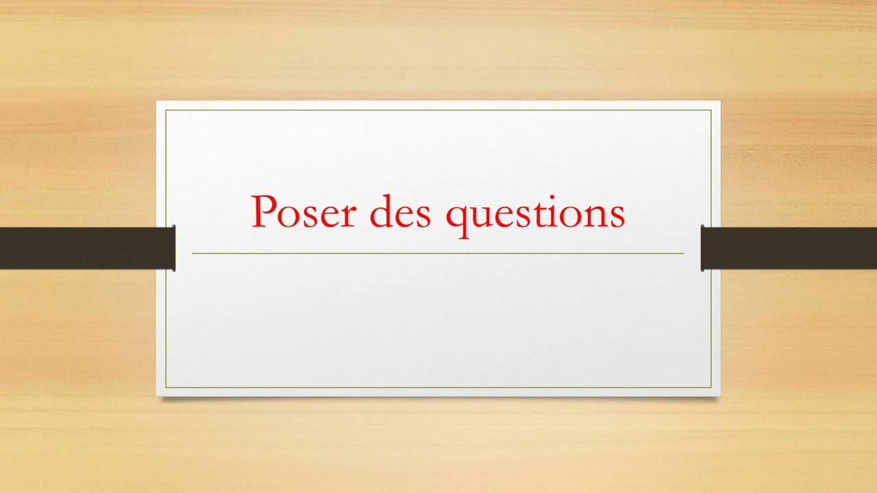 Poser des questions en tunisien