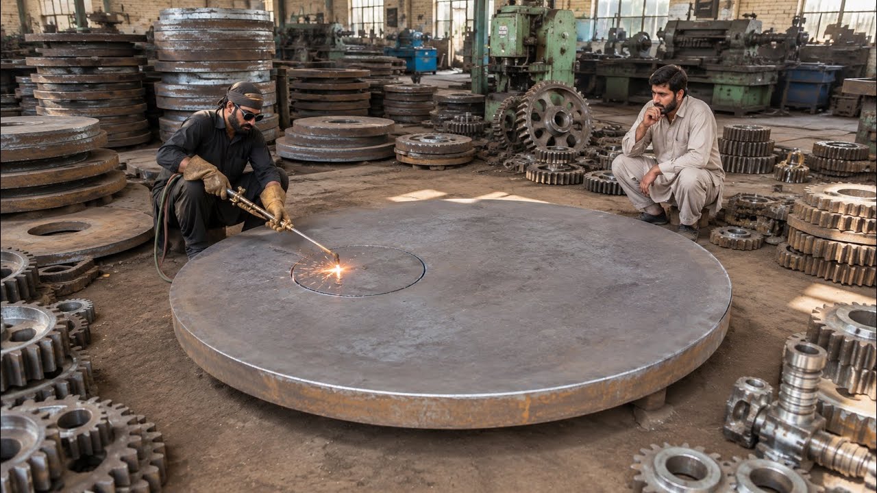 Most Incredible Manufacturing Process | Master Mechanic Skill Turns Scrap Plate into a Gear