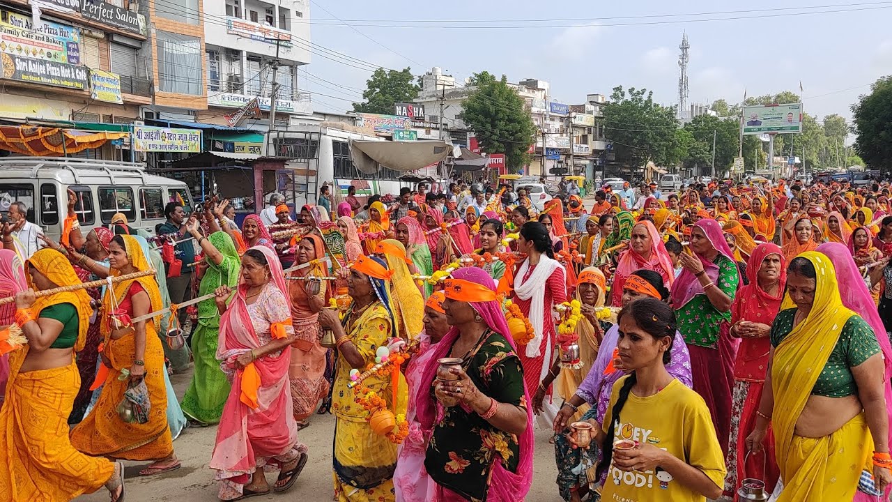 बिलाड़ा में कावड़ यात्रा का भव्य  धार्मिक आयोजन, सैकड़ो भक्तों ने की आराधना#bilara#dharmik#mahadev 