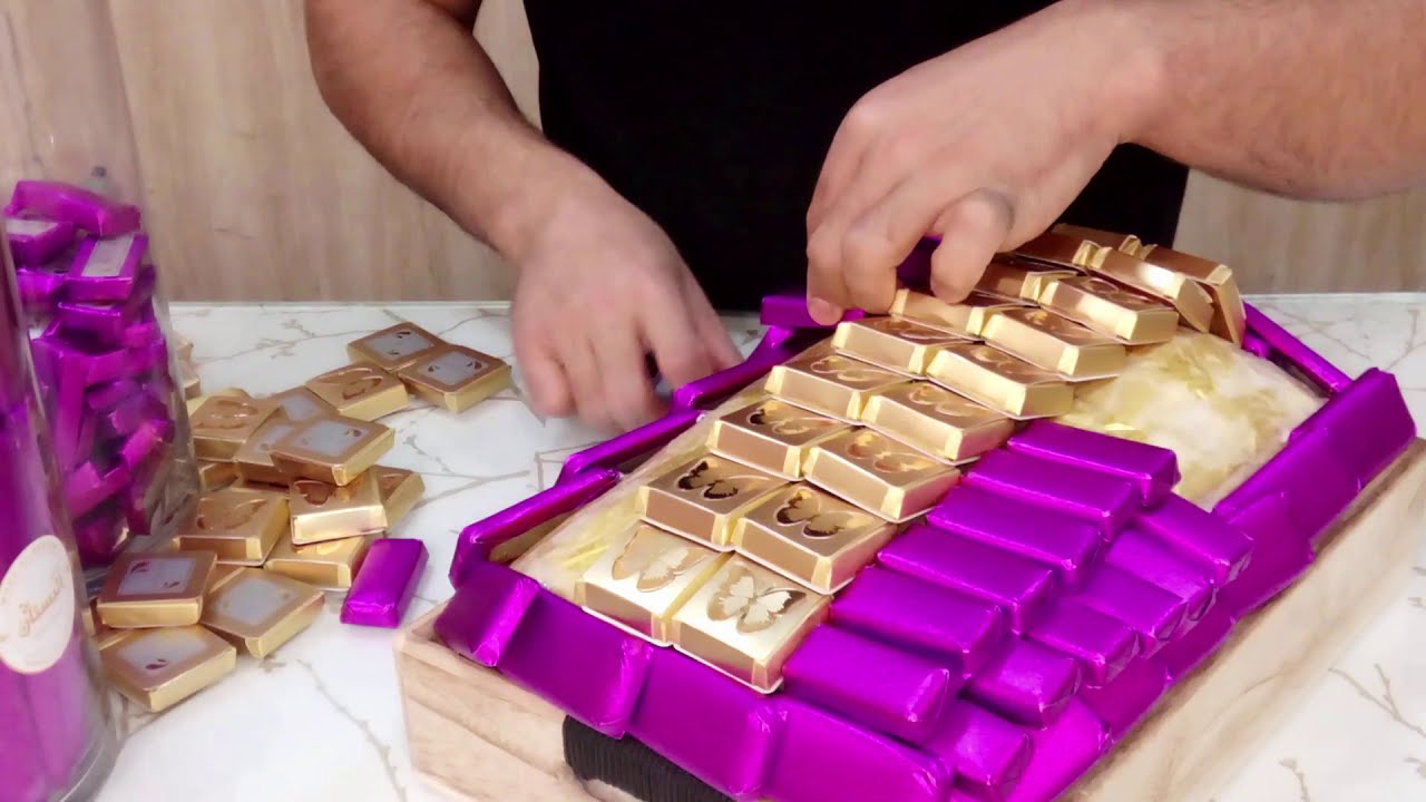 how to make mold for chocolate تنسيق صوانى شوكولاتة سهل وجميلة للمناسبات
