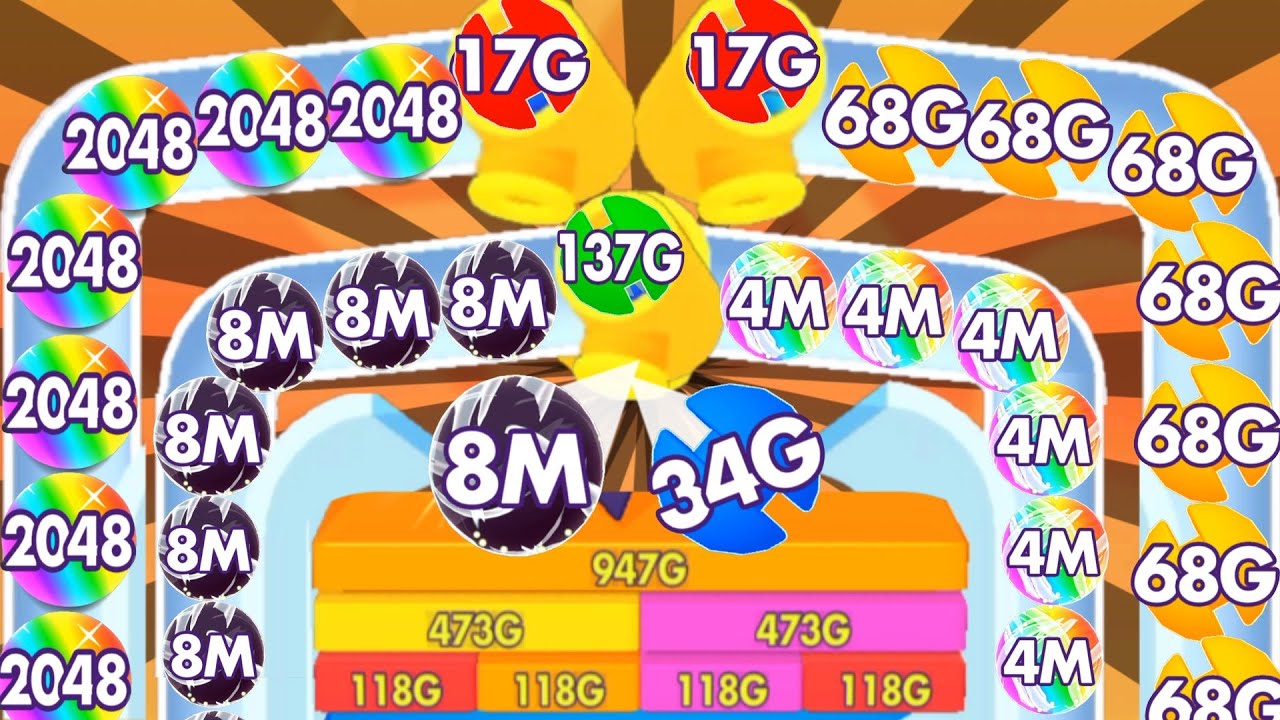 Bounce Merge | bounce and collect in bounce Merge 2048 Blob Merge 2048...128G part 2 #Bouncemerge