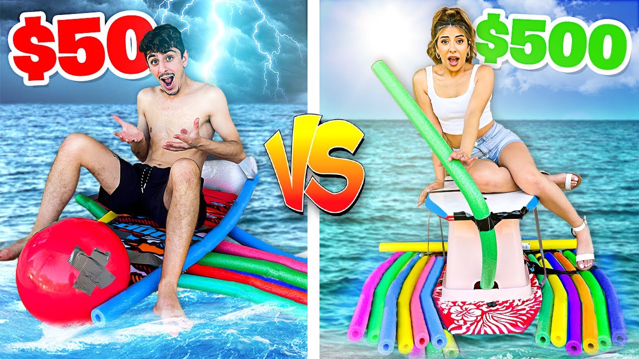 $50 vs $500 DIY Survival Boat! **BUDGET CHALLENGE**