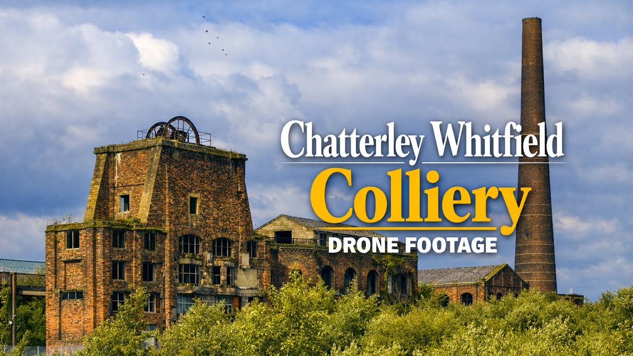 Abandoned Chatterley Whitfield Colliery, 4K Drone Footage.