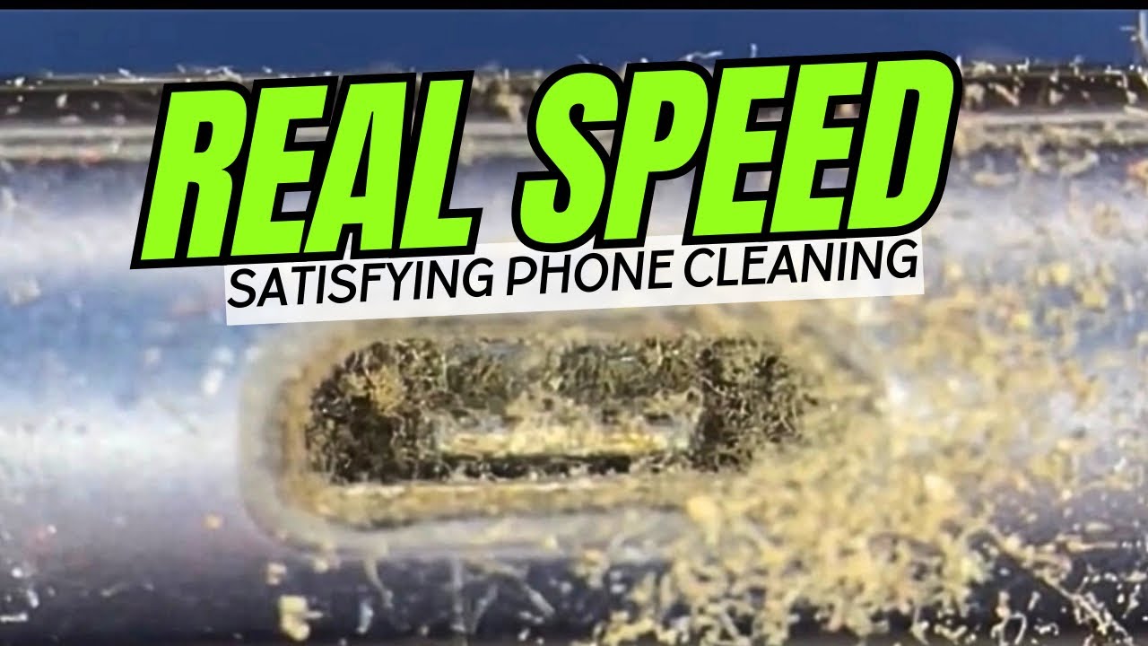 REAL SPEED satisfying phone cleaning under the microscope.