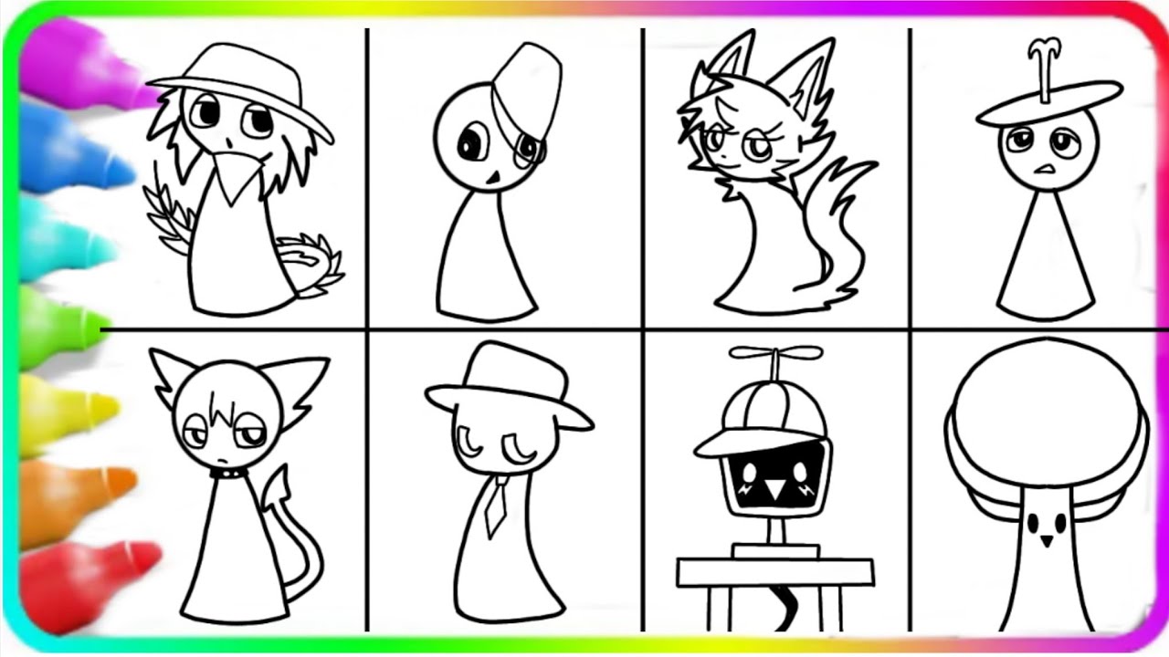 SPRUNKI COLORING PAGE 🎨| SPRUNKI NEW EDITION #sprunki #sprüche #incredibox #coloring #drawing 
