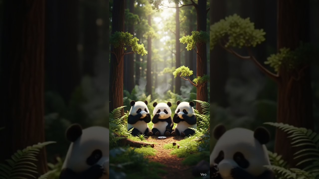 JAY SHREE RAM 🙏#CutePanda #PandaCoffee #ThreePandas #PandaLove #CoffeeTime #PandaLife #CuteAnimals #